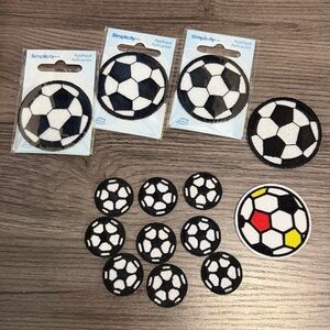Lot of 14 Soccer Ball Iron-On Patches